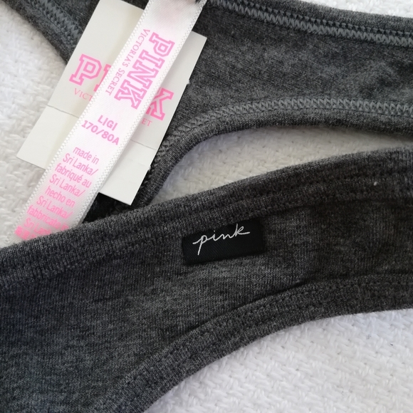 VS PINK Logo Cotton Thong Valentines Day Large Red Hot Chili Pepper RHCP nwt new - Picture 4 of 4